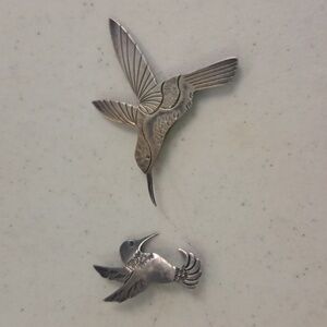 HUMMINGBIRD STERLING SILVER NAVAJO PINS